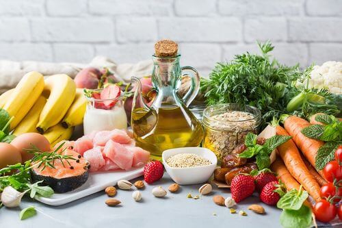 Alimenti previsti nella dieta mediterranea.