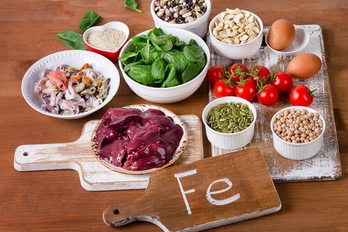 Alimenti ricchi di ferro.