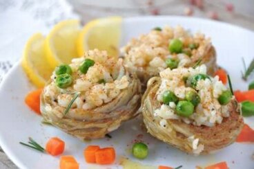 Carciofi ripieni di riso, ricetta facile e deliziosa