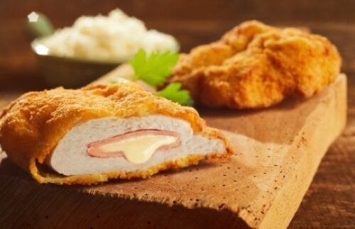 Cordon bleu con prosciutto e formaggio.