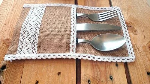 Portaposate di juta.