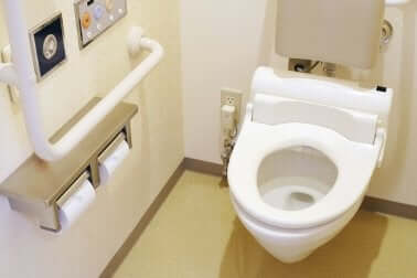 Tavoletta del WC aperta.