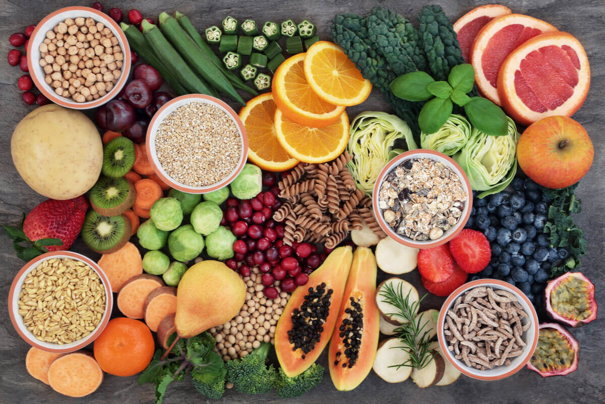Frutta e verdura per una dieta varia.