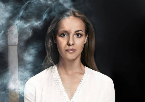 Effetti del fumo sulla pelle.