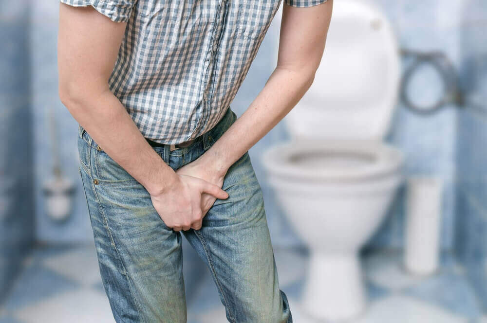 Uomo con iperplasia prostatica.