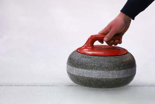 Pietra per giocare a curling.
