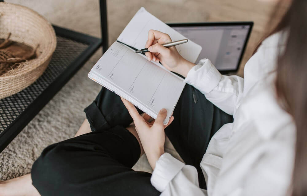 Agenda con obiettivi SMART.