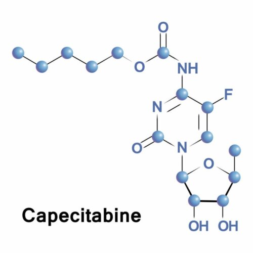 Formula chimica della capecitabina.