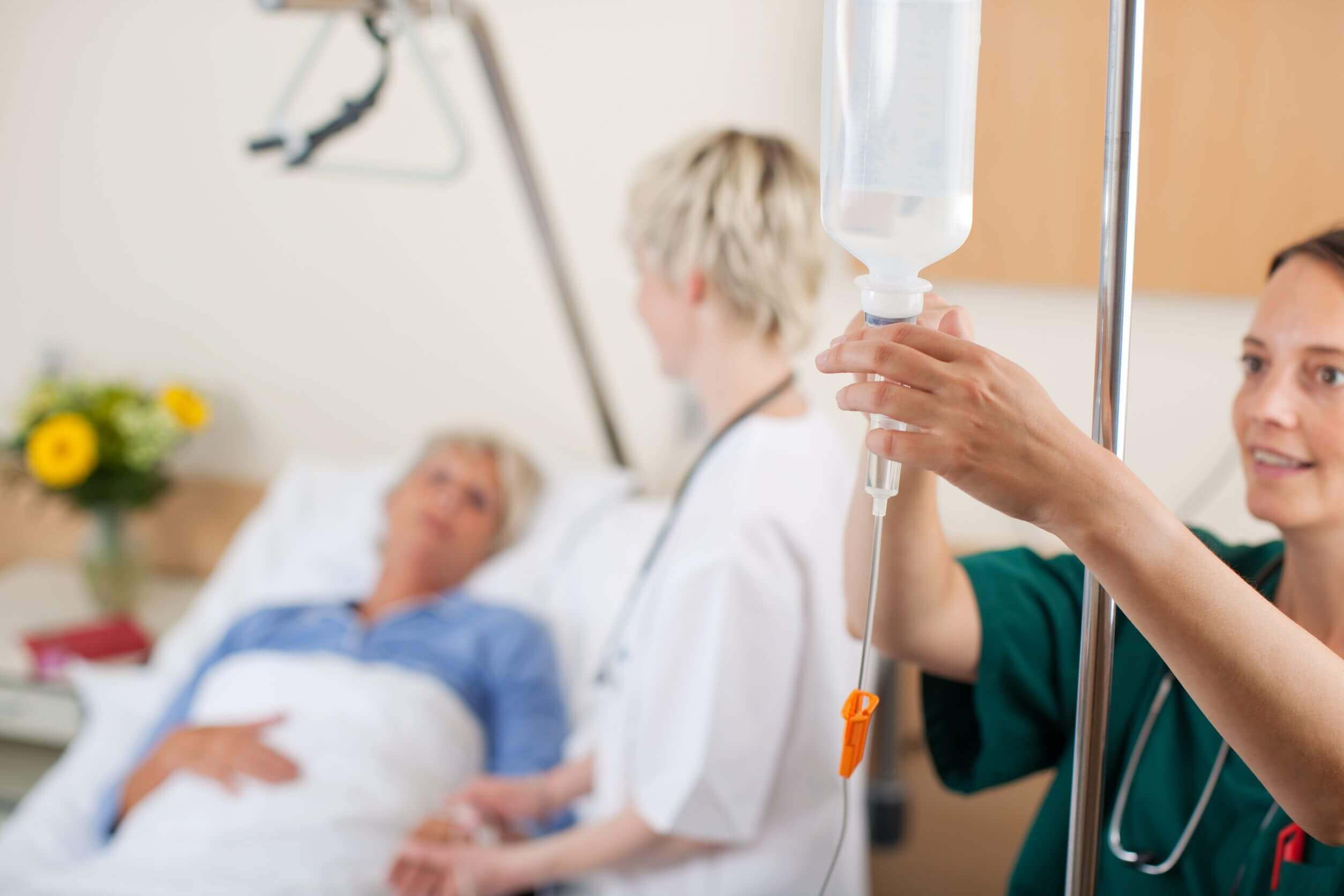 Iniezioni per via endovenosa.