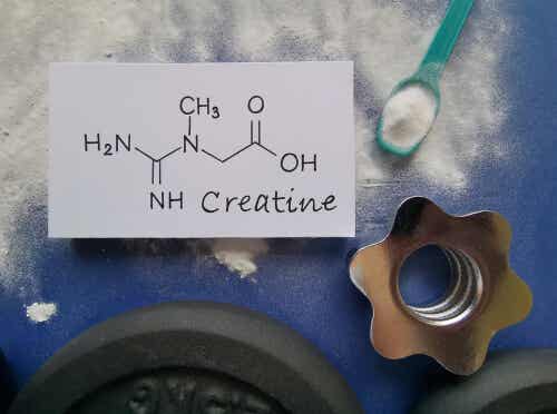 Formula chimica della creatina.