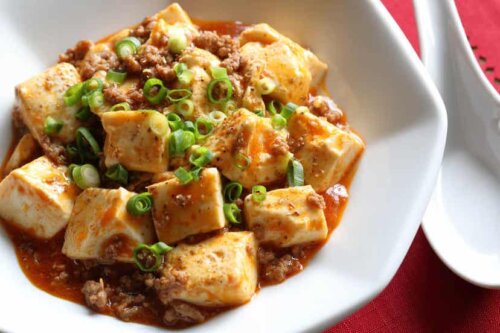 Tofu in salsa.