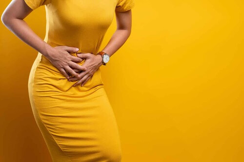 Dolore addominale dovuto alle mestruazioni.