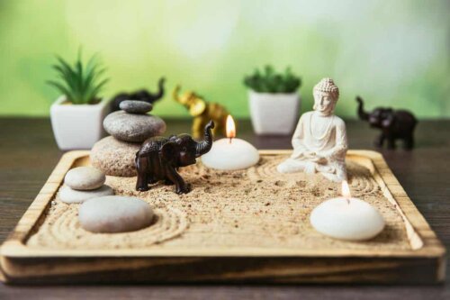 Giardino zen in miniatura.